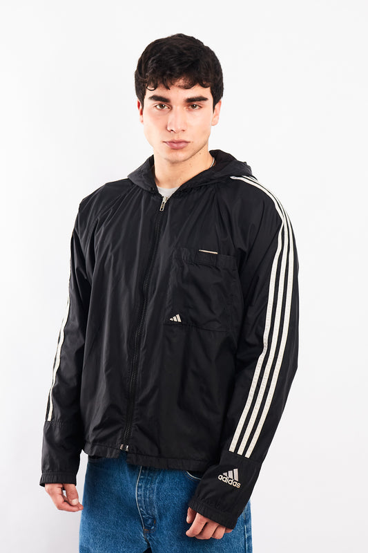 2000 Adidas Three Striped Hooded Jacket (M/L)