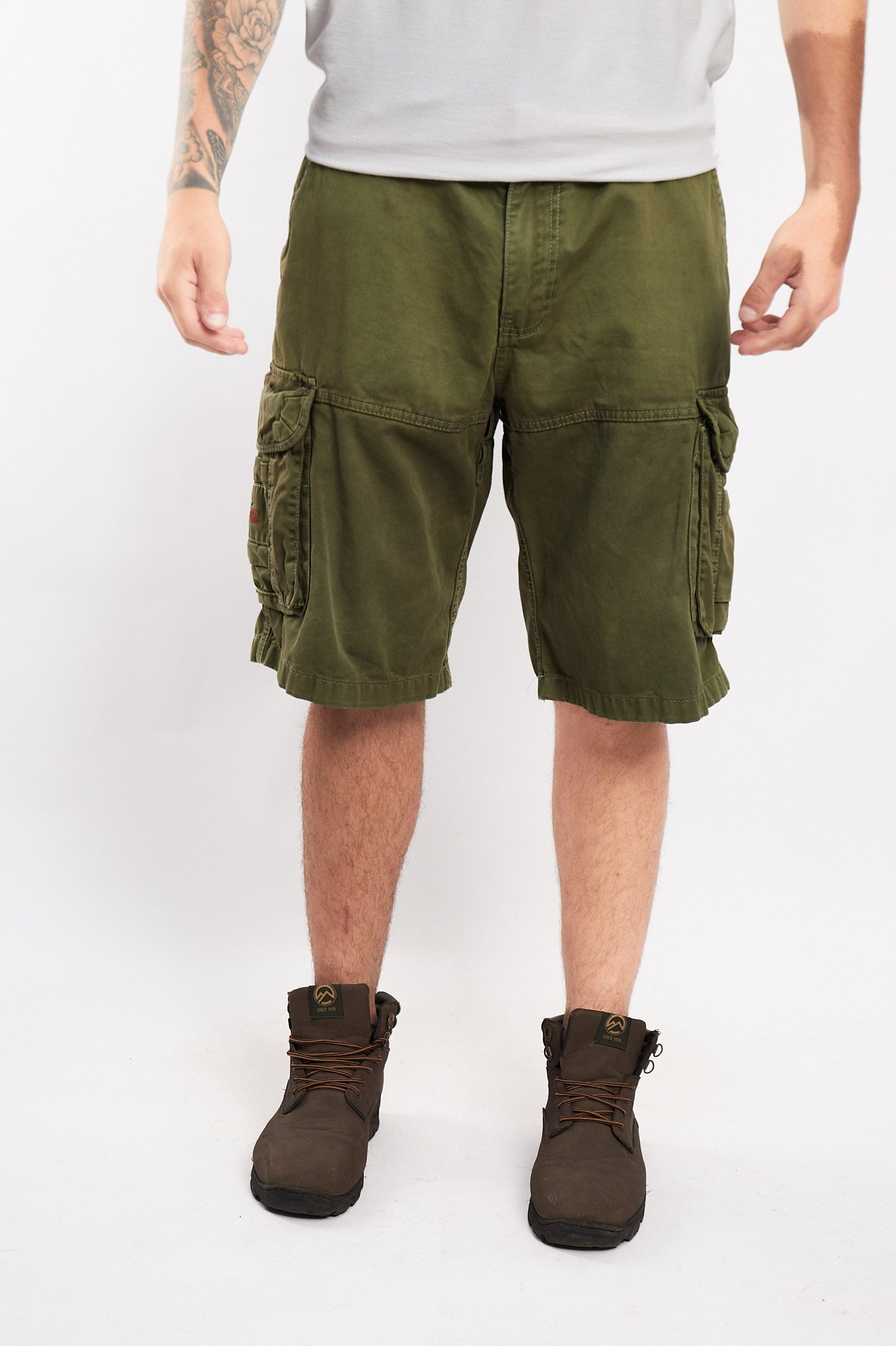 2000 The North Face Army Green Baggy Cargo Short (34/36)