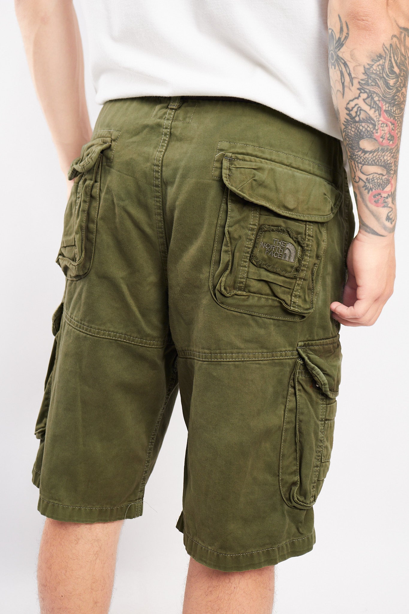 2000 The North Face Army Green Baggy Cargo Short (34/36)