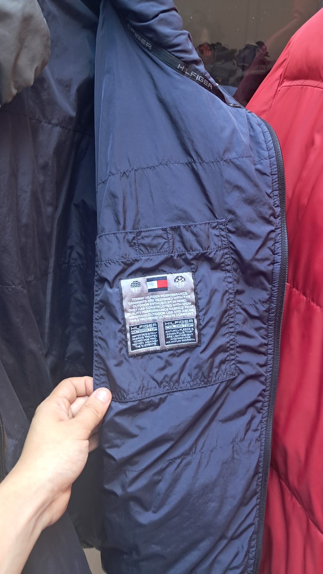 1990 Vintage Tommy Coldstop Gray Puffer Jacket (L)