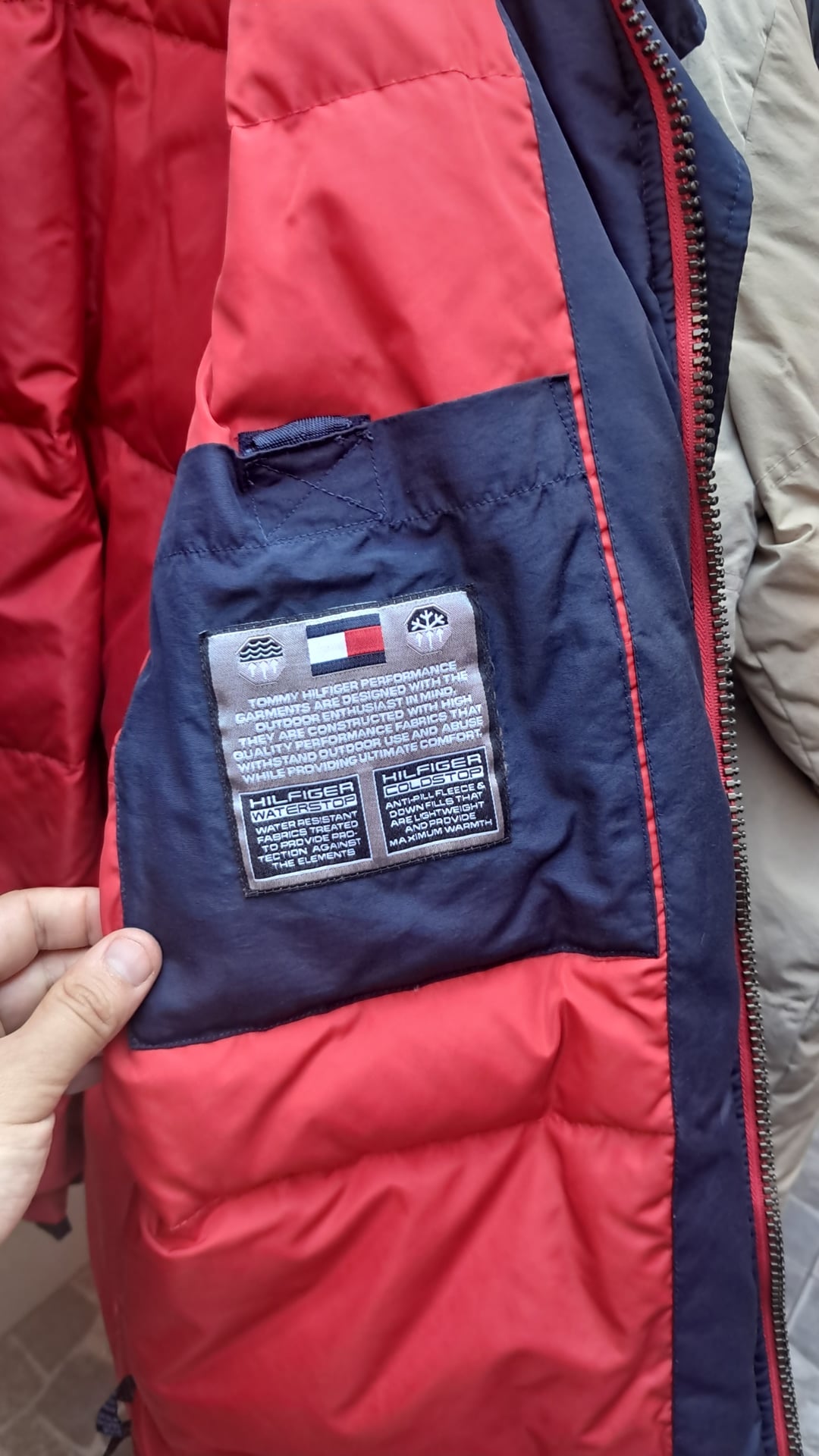 1990 Vintage Tommy Double Collar Down Puffer Parka (M)