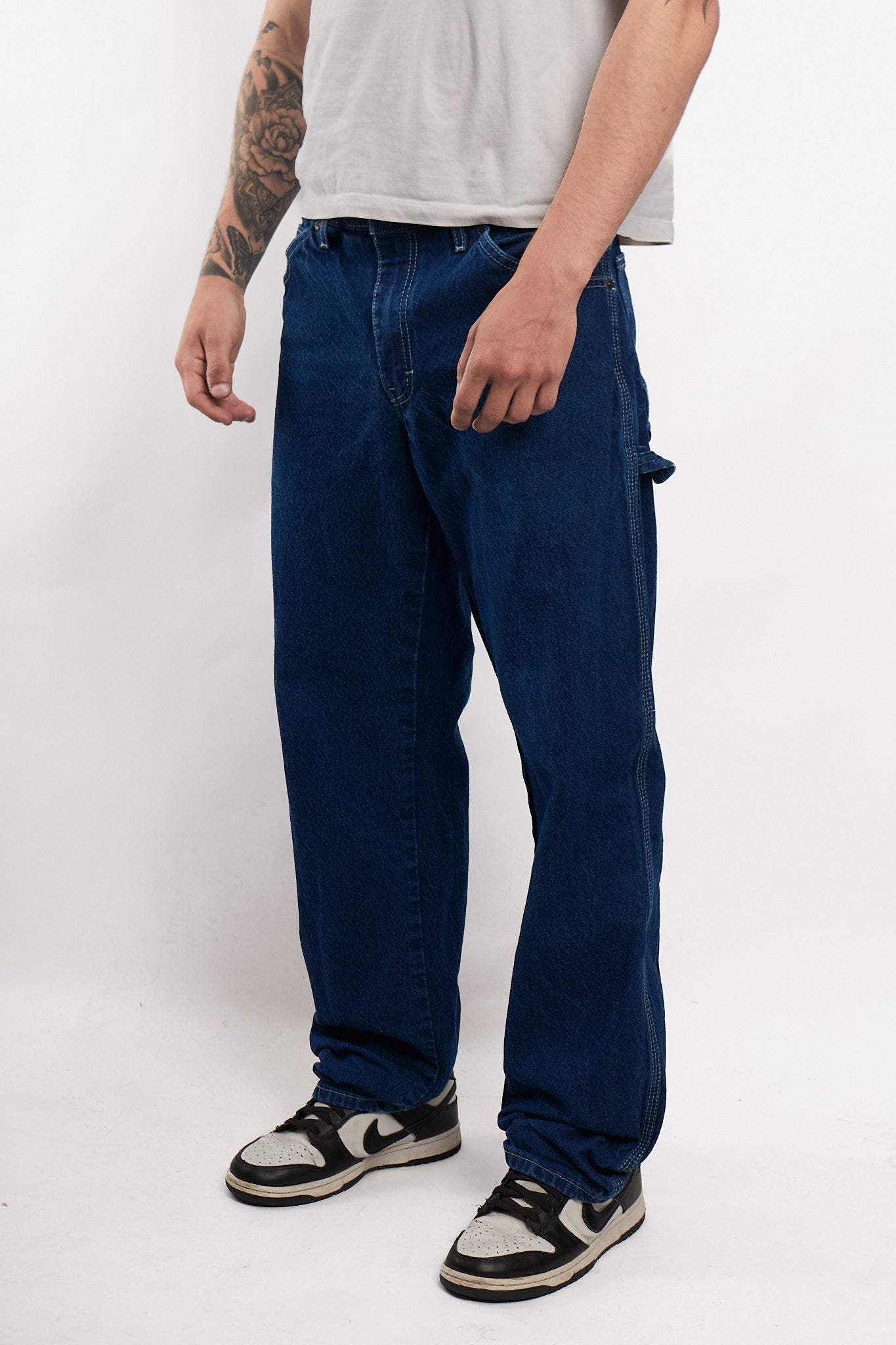 2000 Vintage Dickies Navy Denim Carpenter (32)