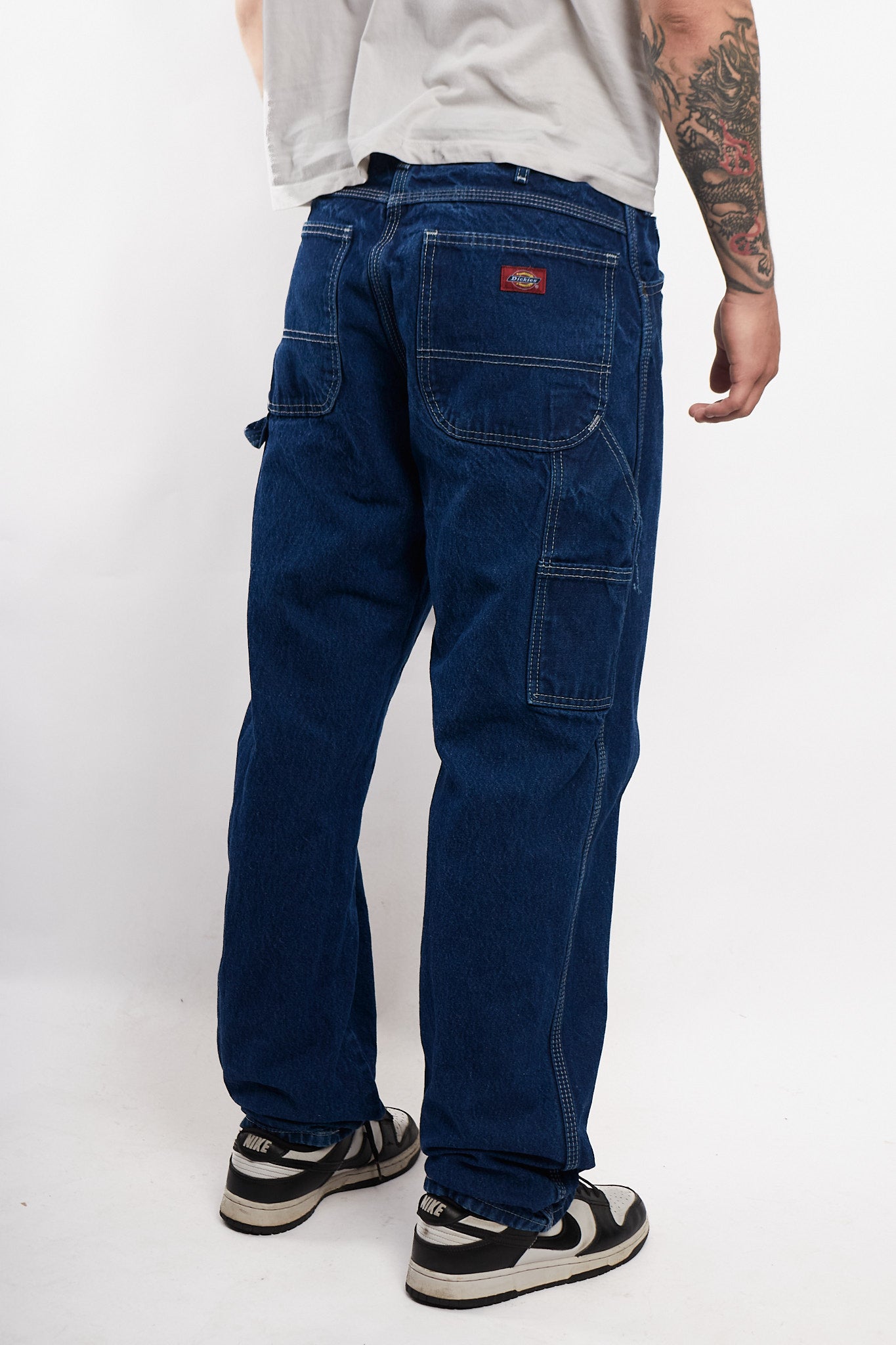 2000 Vintage Dickies Navy Denim Carpenter (32)