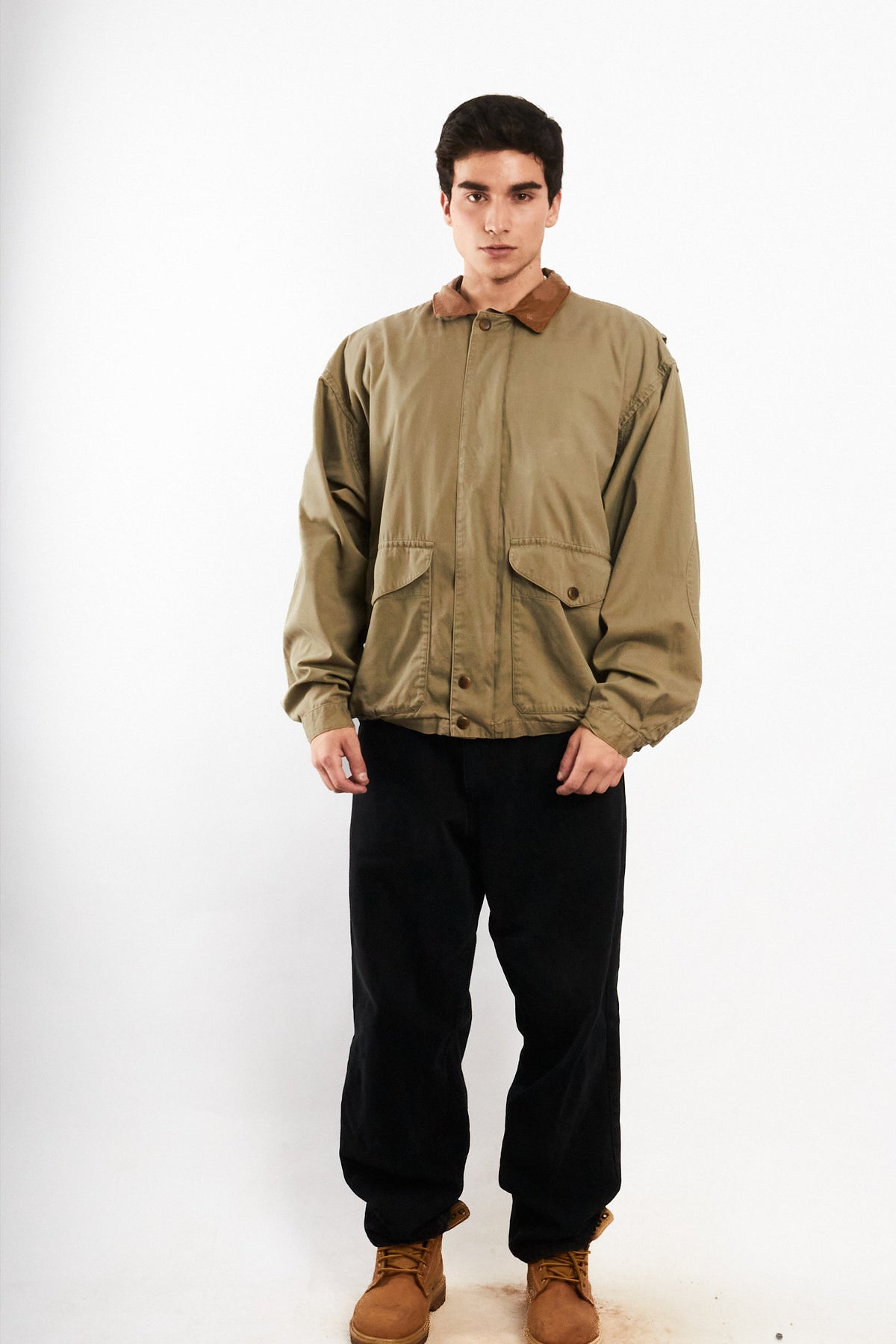 2000 Vintage Nautica Leather Collar Coat (L)