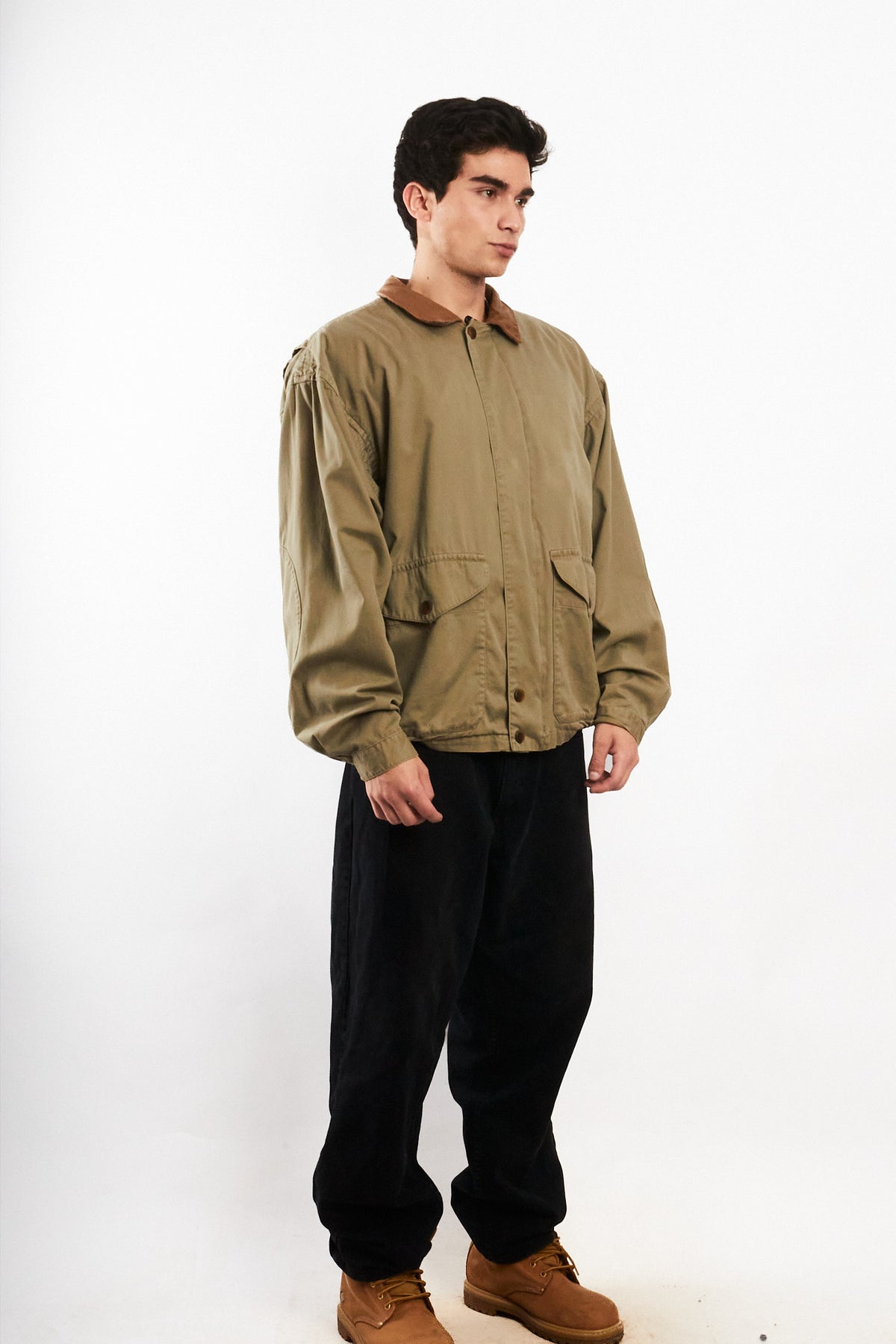 2000 Vintage Nautica Leather Collar Coat (L)