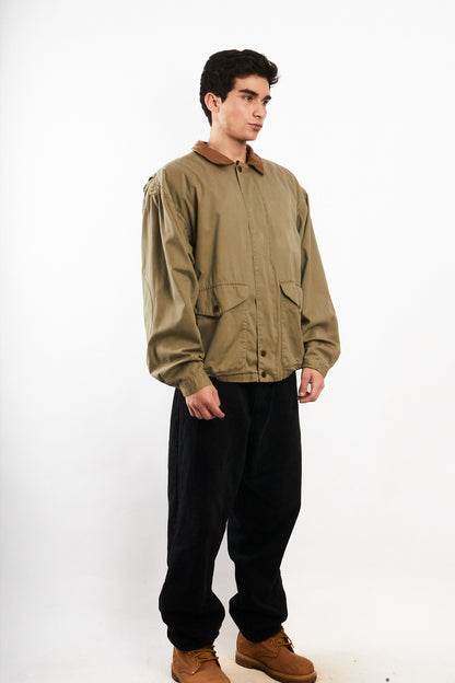 2000 Vintage Nautica Leather Collar Coat (L)