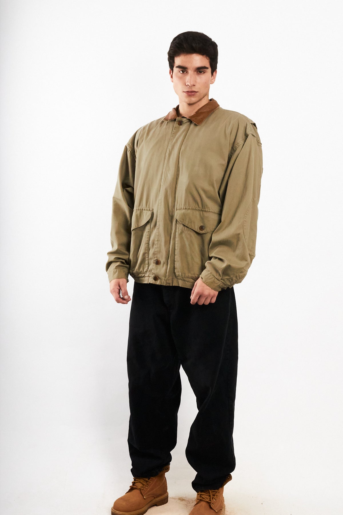 2000 Vintage Nautica Leather Collar Coat (L)