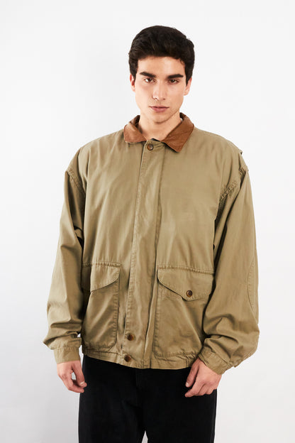 2000 Vintage Nautica Leather Collar Coat (L)