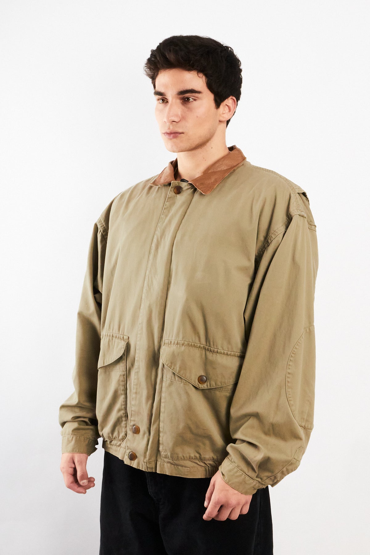 2000 Vintage Nautica Leather Collar Coat (L)