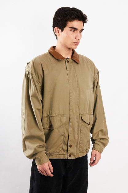 2000 Vintage Nautica Leather Collar Coat (L)