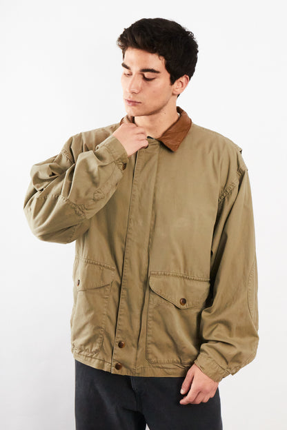 2000 Vintage Nautica Leather Collar Coat (L)