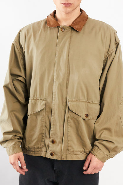 2000 Vintage Nautica Leather Collar Coat (L)
