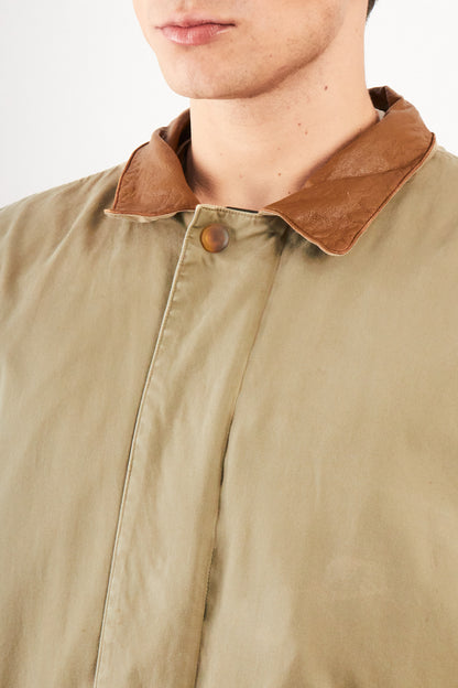 2000 Vintage Nautica Leather Collar Coat (L)