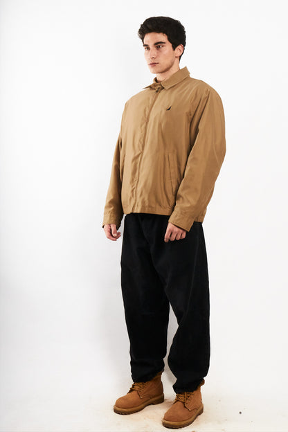 2000 Vintage Nautica Impermeable Camel Bi -swing Harrington(L)