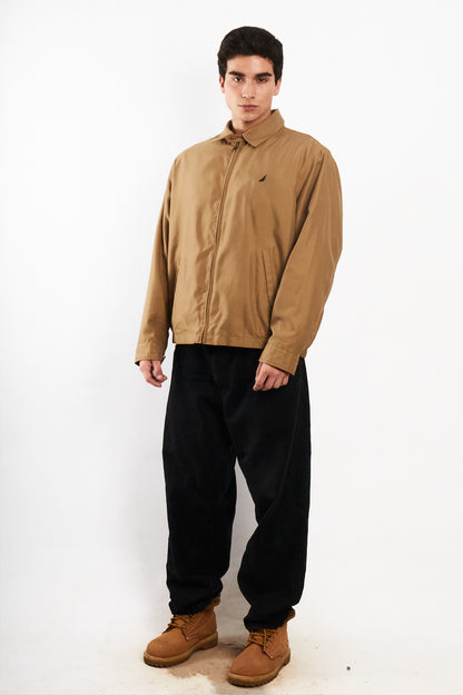 2000 Vintage Nautica Impermeable Camel Bi -swing Harrington(L)