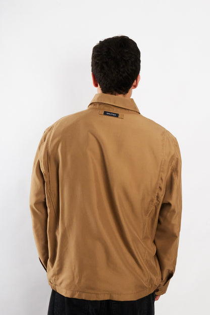 2000 Vintage Nautica Impermeable Camel Bi -swing Harrington(L)