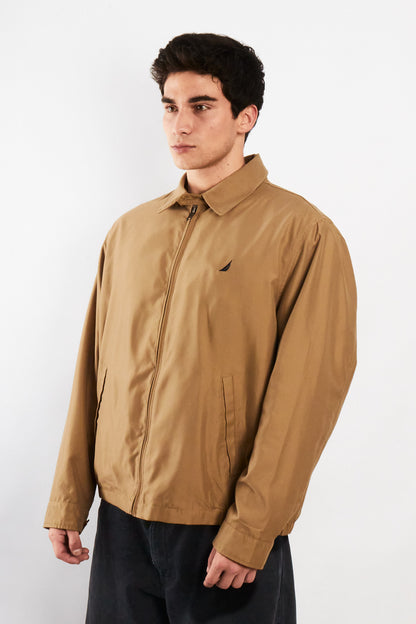 2000 Vintage Nautica Impermeable Camel Bi -swing Harrington(L)