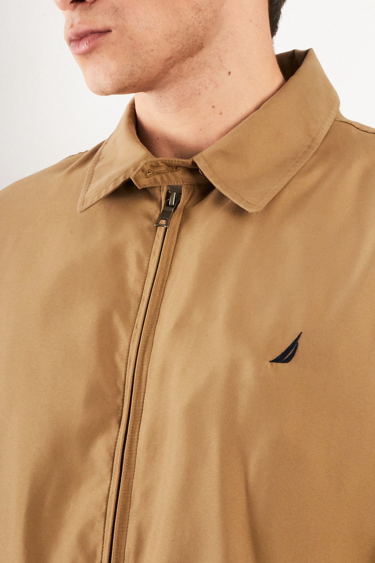 2000 Vintage Nautica Impermeable Camel Bi -swing Harrington(L)