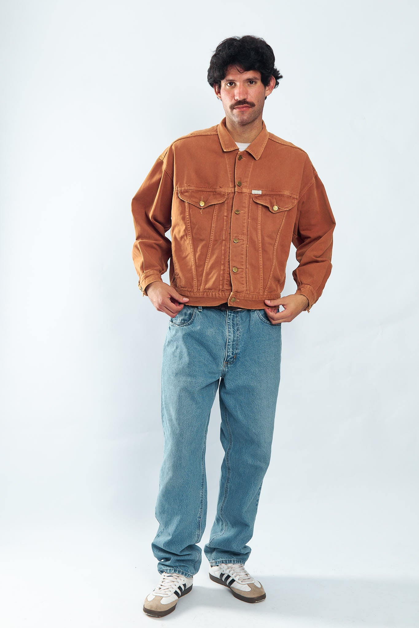 1990 Guess by George Marciano Chocolate Denim Jacket (M/L)