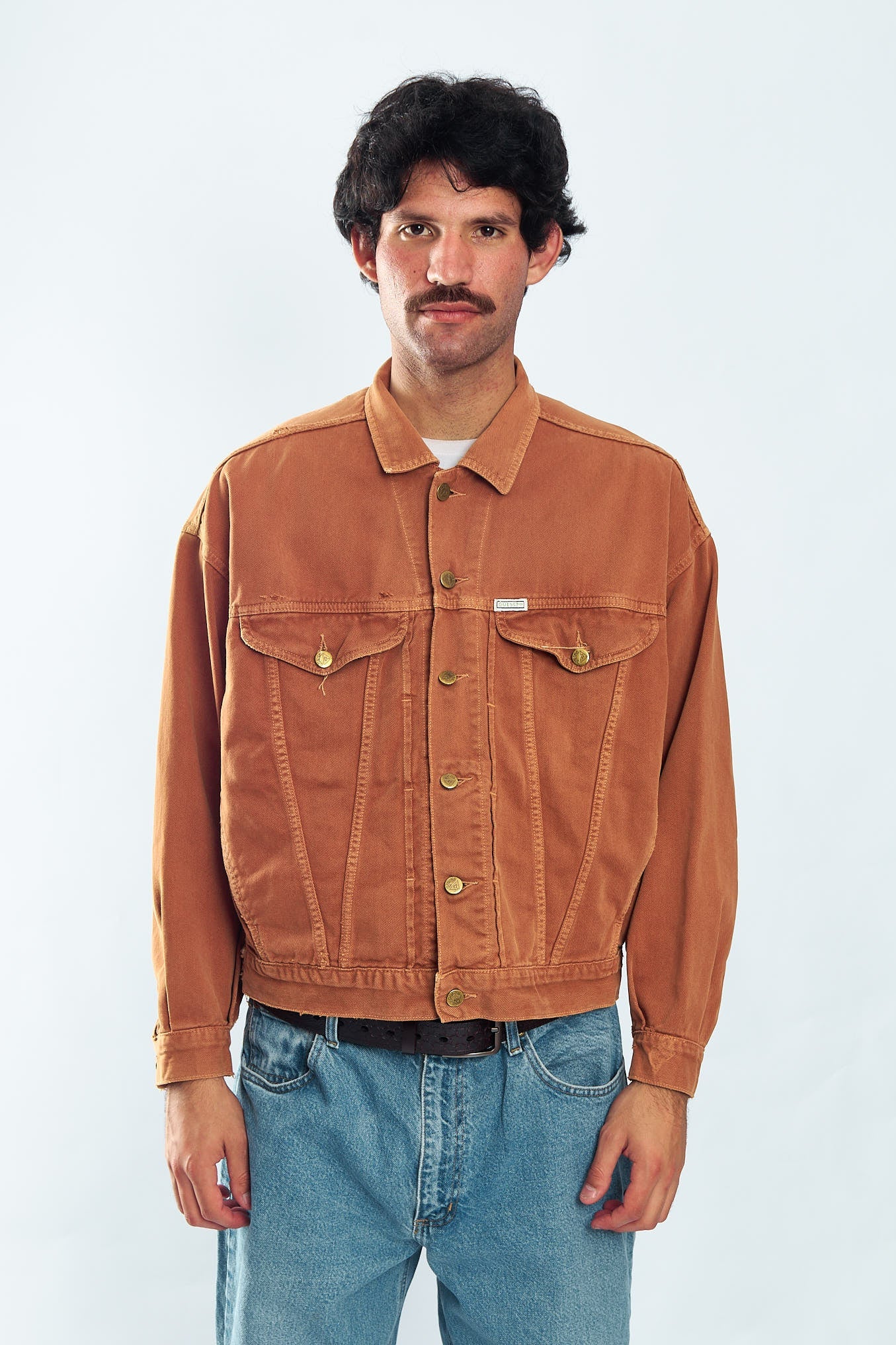 1990 Guess by George Marciano Chocolate Denim Jacket (M/L)