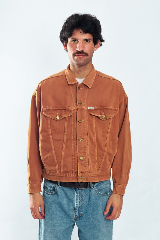 1990 Guess by George Marciano Chocolate Denim Jacket (M/L)