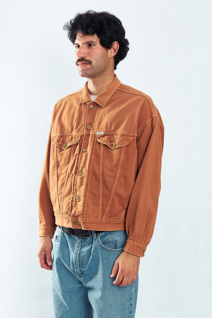 1990 Guess by George Marciano Chocolate Denim Jacket (M/L)