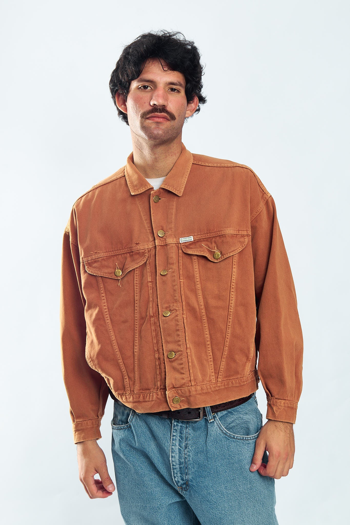 1990 Guess by George Marciano Chocolate Denim Jacket (M/L)