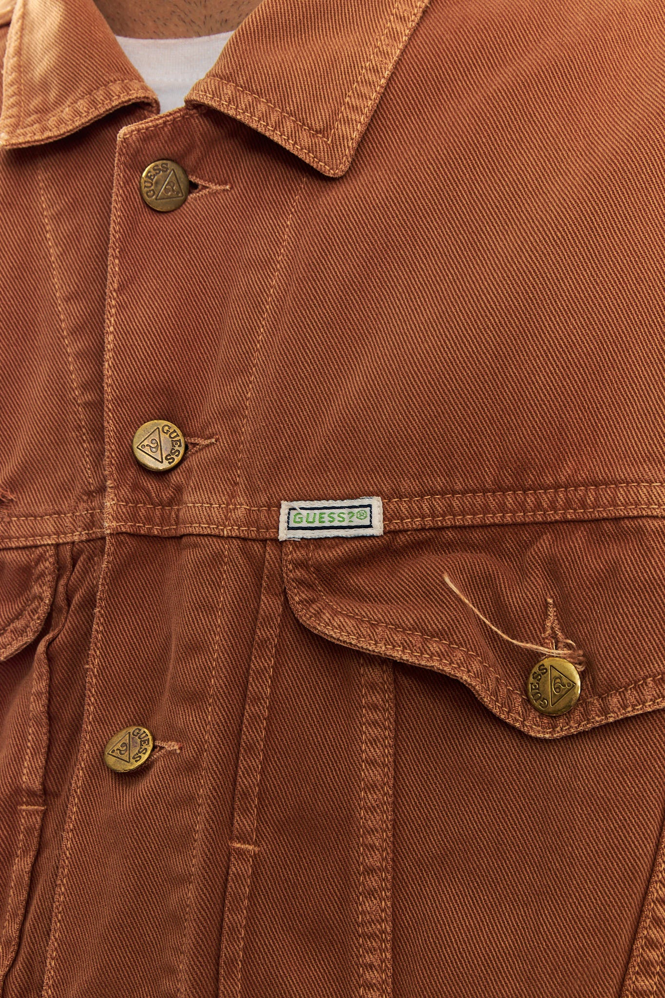 1990 Guess by George Marciano Chocolate Denim Jacket (M/L)