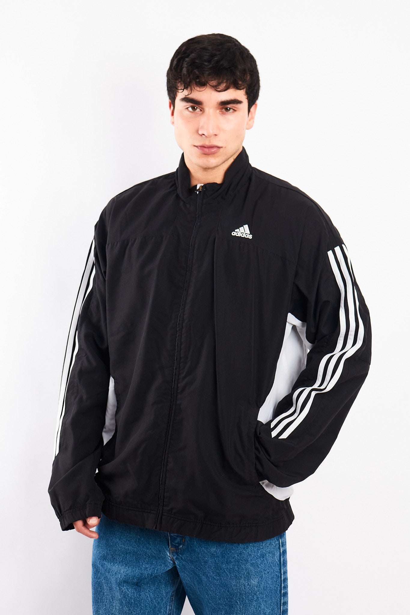 2009 Adidas Black and White Track Jacket (M/L)