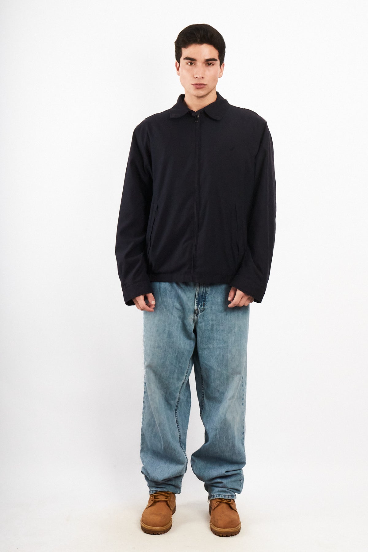 2000 Vintage Nautica Impermeable Bi-Swing Navy Harrington (L/XL)