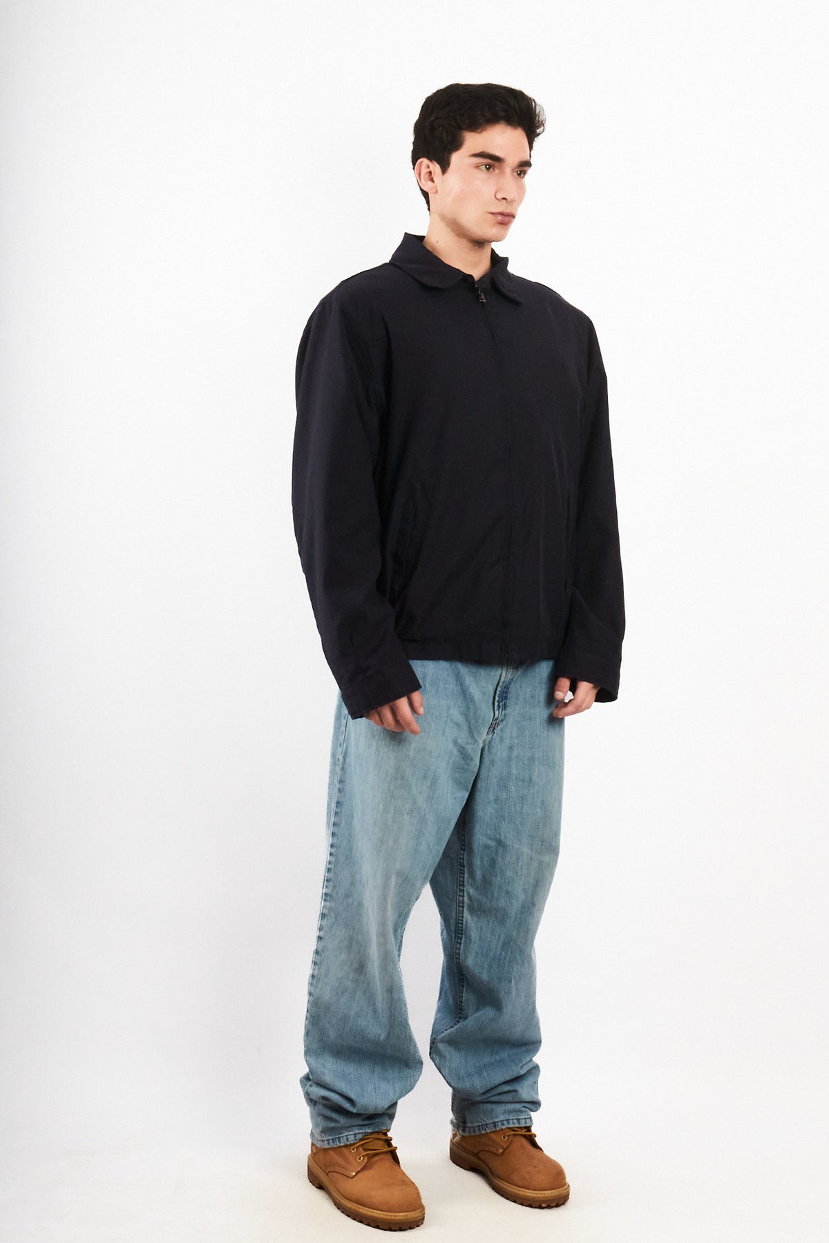 2000 Vintage Nautica Impermeable Bi-Swing Navy Harrington (L/XL)