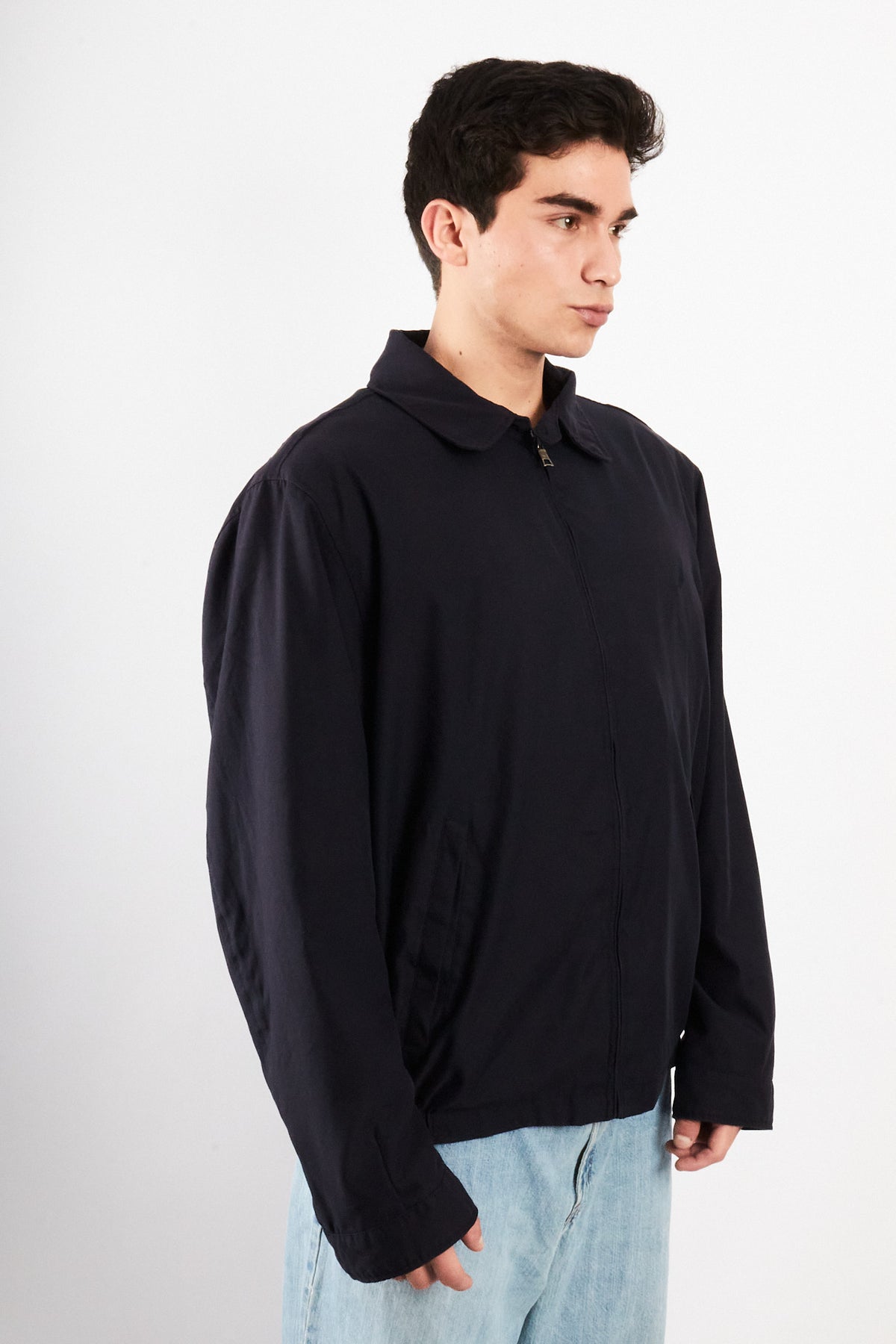 2000 Vintage Nautica Impermeable Bi-Swing Navy Harrington (L/XL)