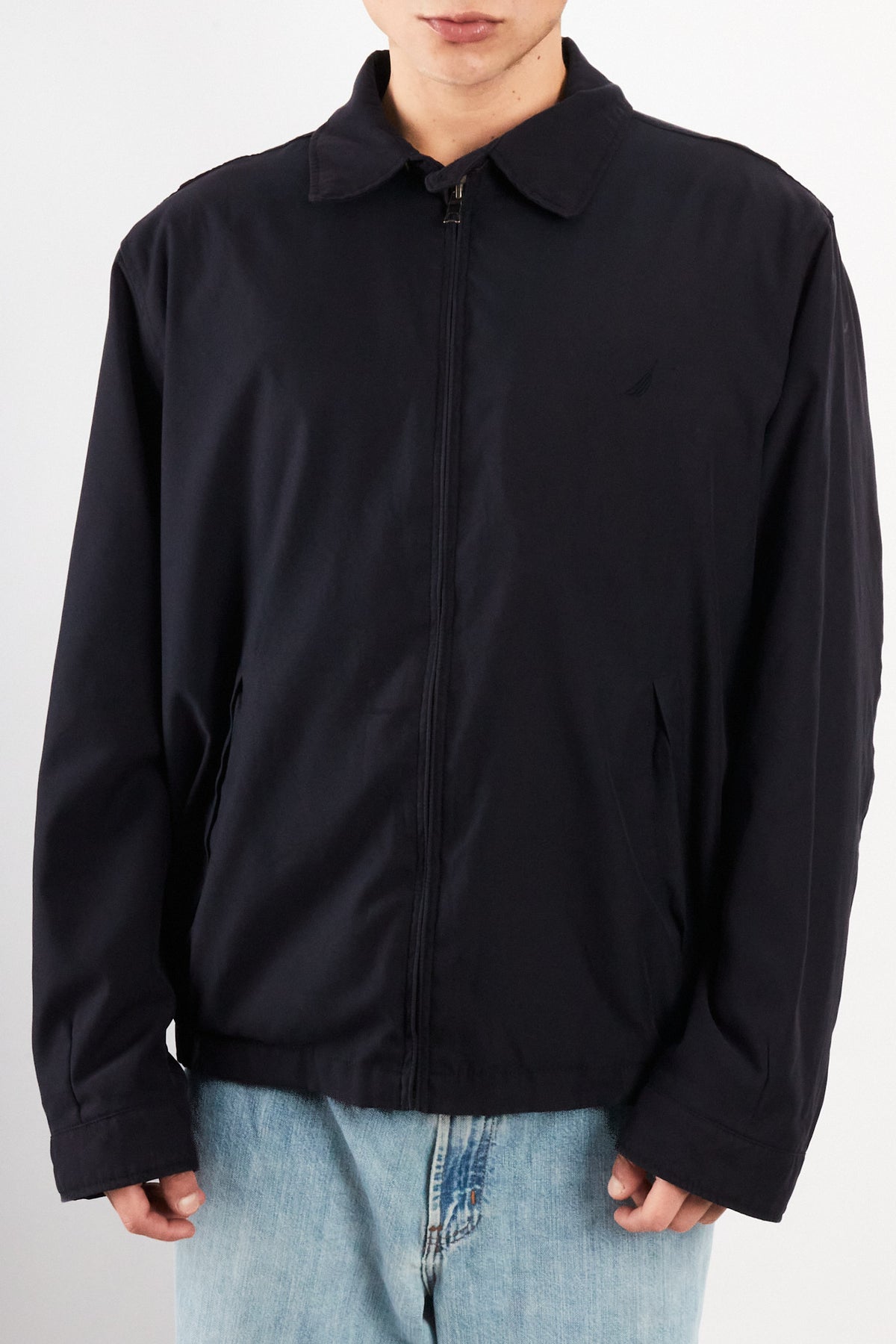 2000 Vintage Nautica Impermeable Bi-Swing Navy Harrington (L/XL)