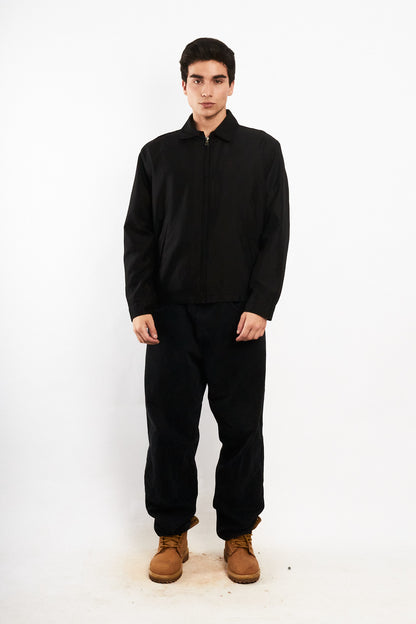2000 Vintage Nautica Impermeable Bi-Swing Black Harrington (M)