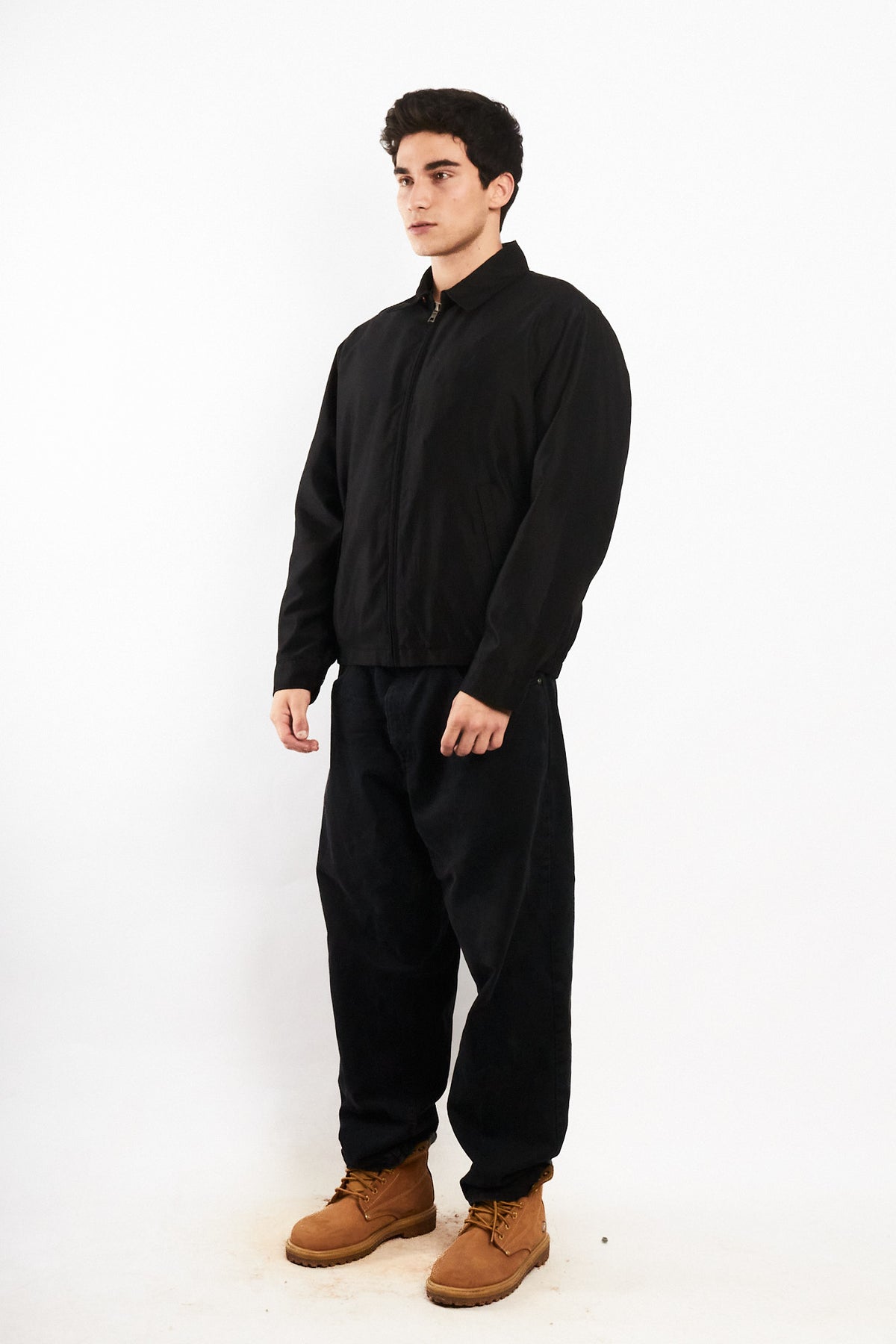 2000 Vintage Nautica Impermeable Bi-Swing Black Harrington (M)