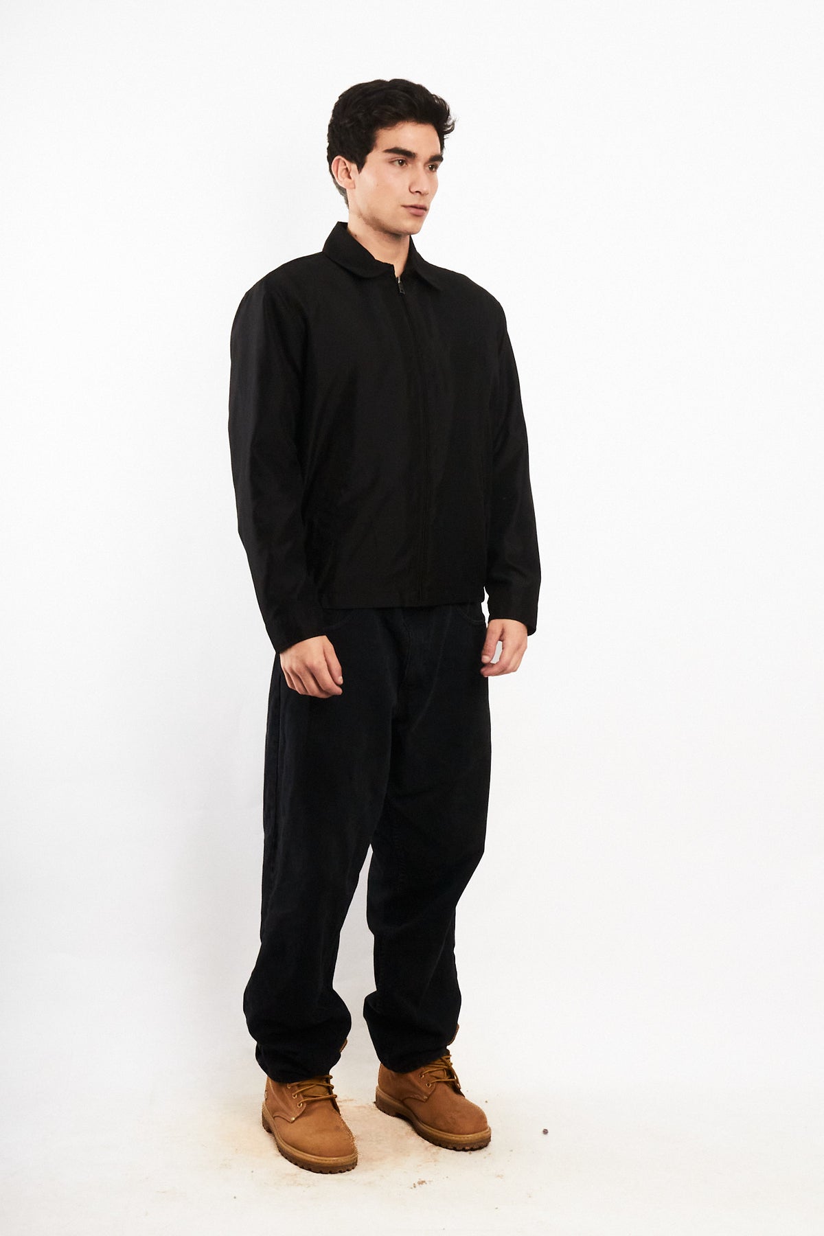 2000 Vintage Nautica Impermeable Bi-Swing Black Harrington (M)