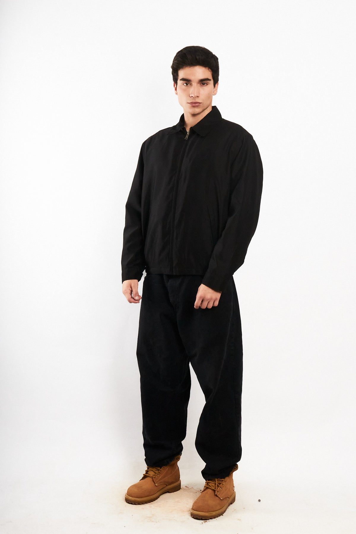 2000 Vintage Nautica Impermeable Bi-Swing Black Harrington (M)