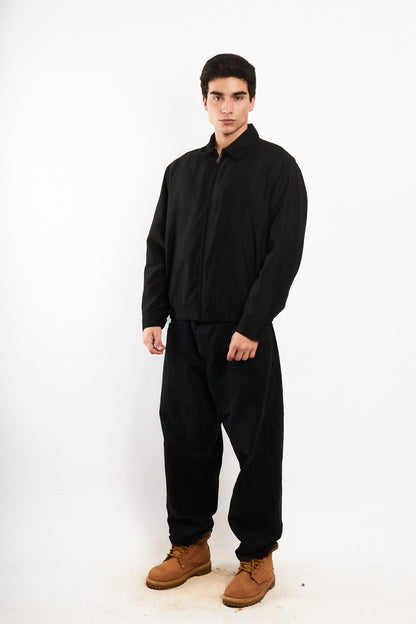 2000 Vintage Nautica Impermeable Bi-Swing Black Harrington (M)