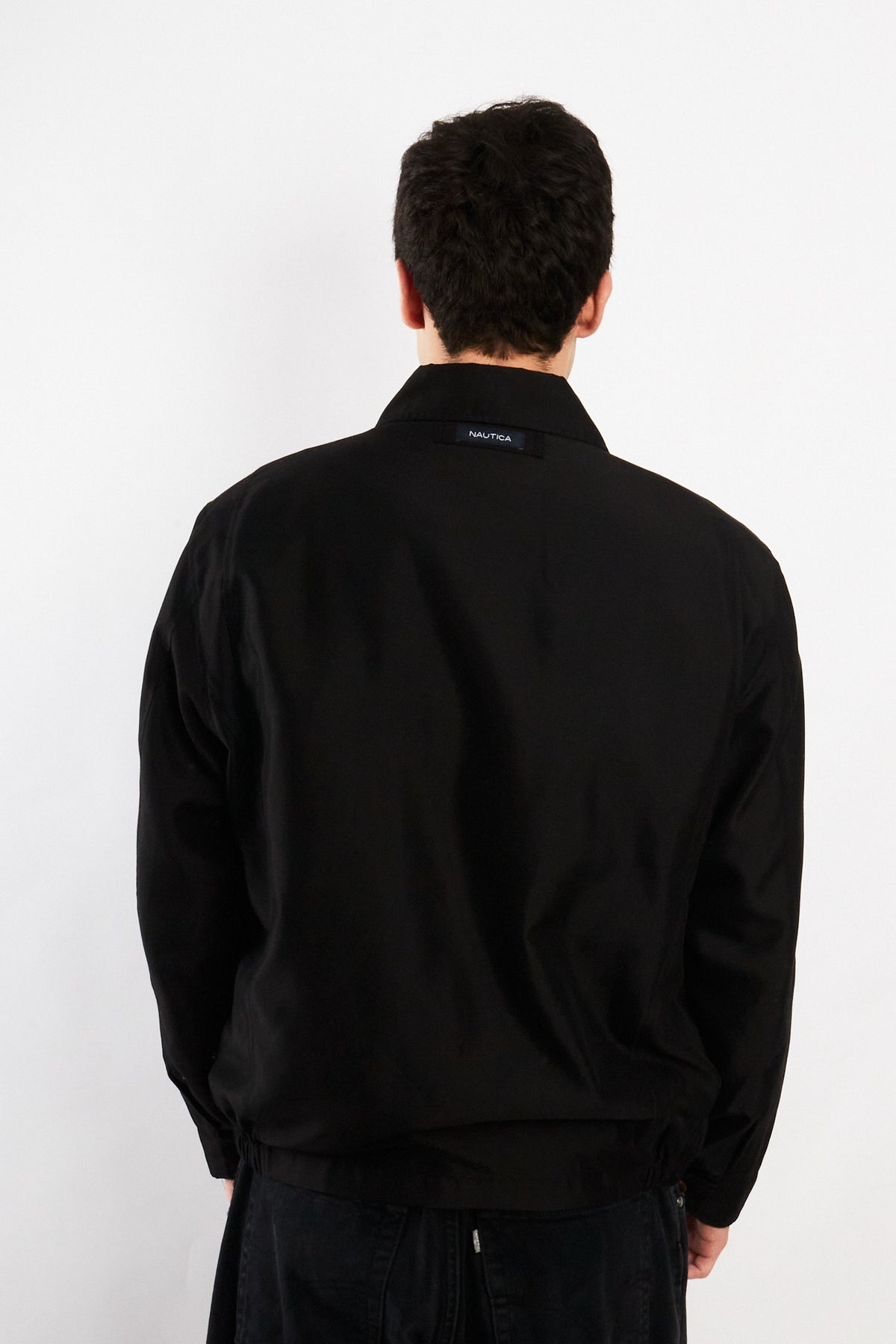 2000 Vintage Nautica Impermeable Bi-Swing Black Harrington (M)