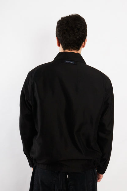 2000 Vintage Nautica Impermeable Bi-Swing Black Harrington (M)