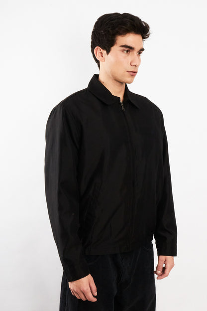 2000 Vintage Nautica Impermeable Bi-Swing Black Harrington (M)
