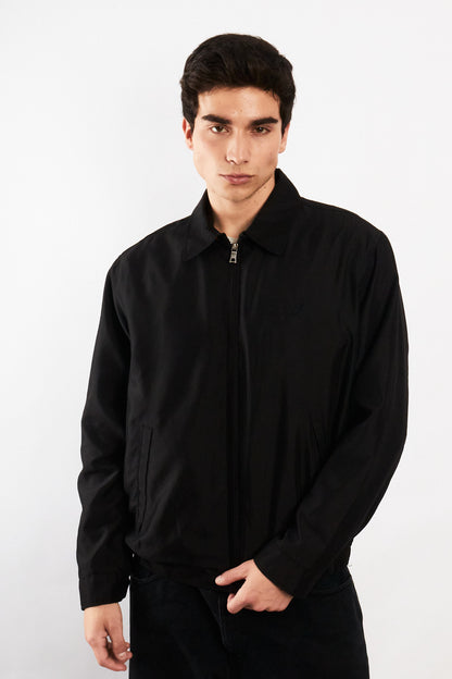 2000 Vintage Nautica Impermeable Bi-Swing Black Harrington (M)