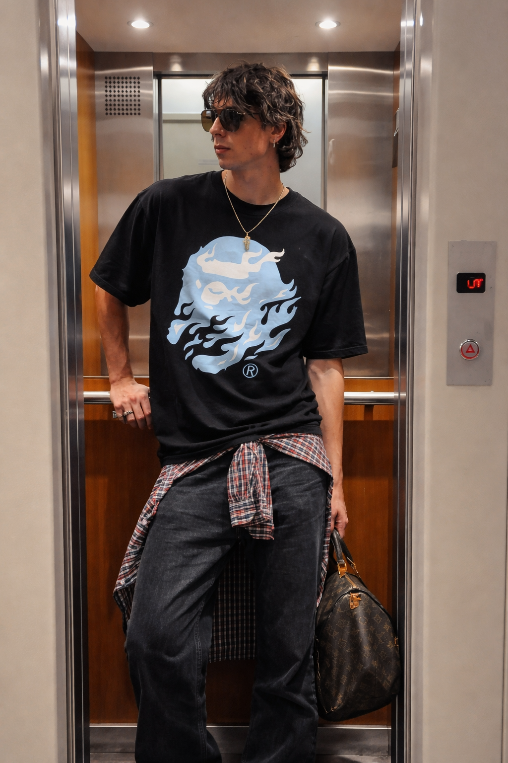 2024 Bape Flame Ape Head Tee (L/XL)