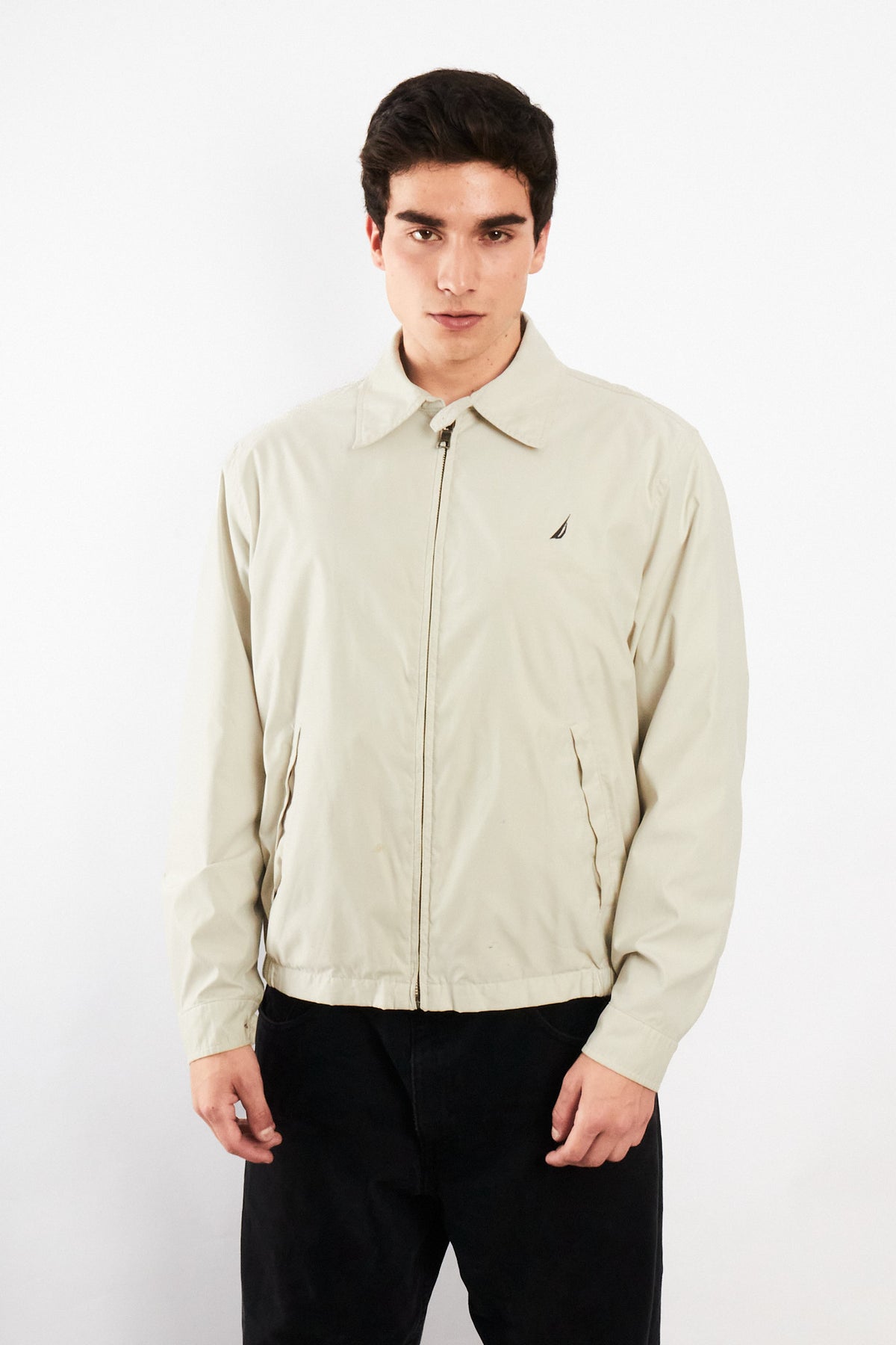 2000 Vintage Nautica Impermeable Bi-Swing Bone Harrington (M)