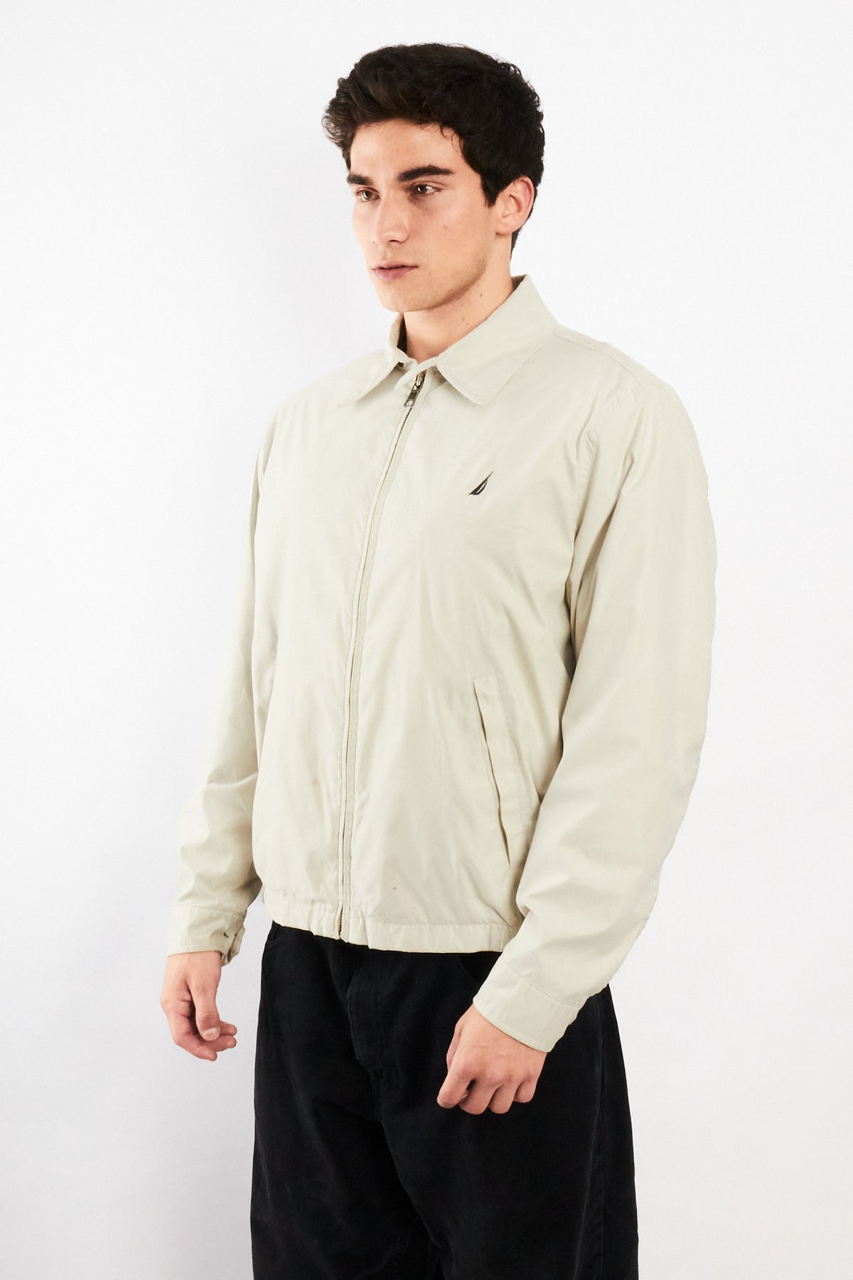 2000 Vintage Nautica Impermeable Bi-Swing Bone Harrington (M)