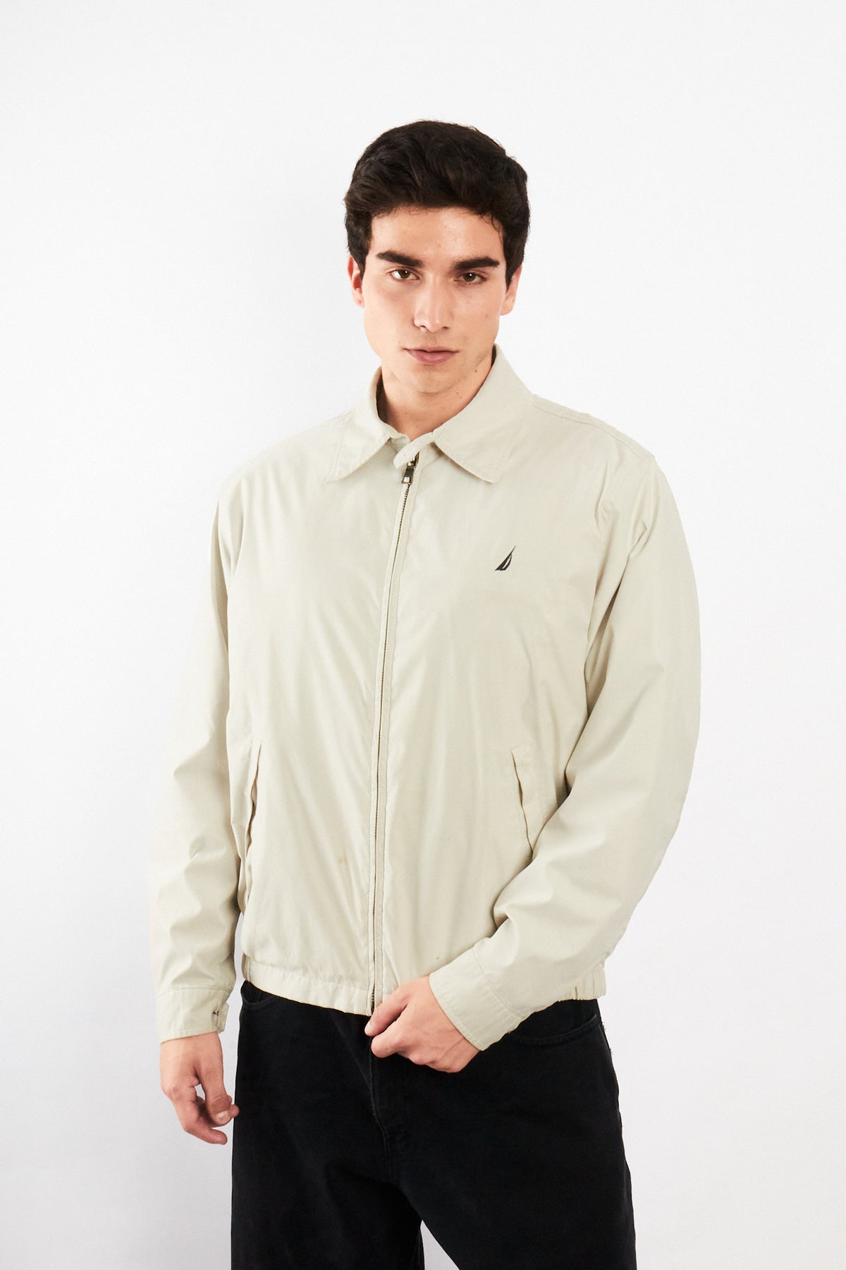 2000 Vintage Nautica Impermeable Bi-Swing Bone Harrington (M)