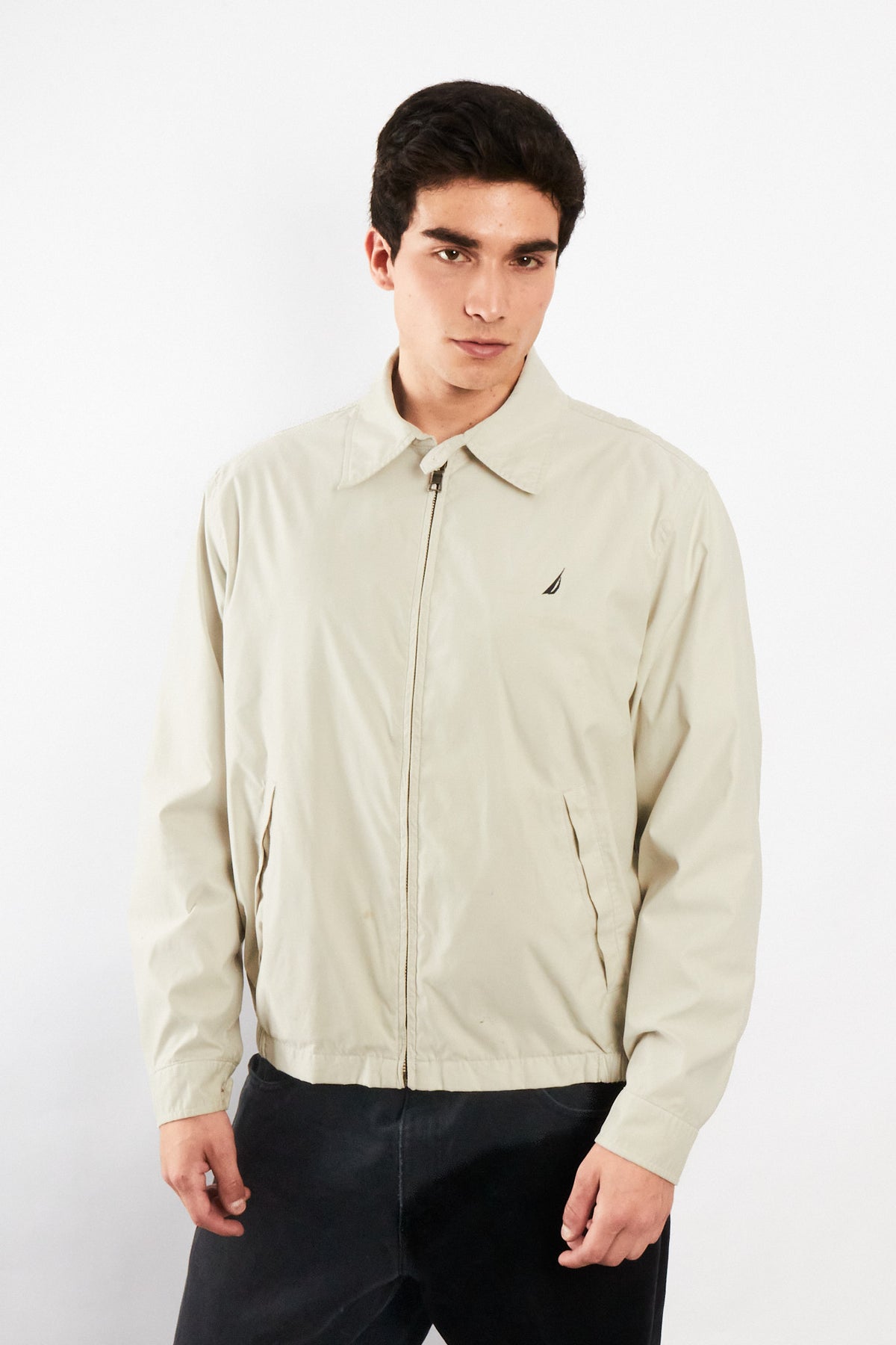 2000 Vintage Nautica Impermeable Bi-Swing Bone Harrington (M)