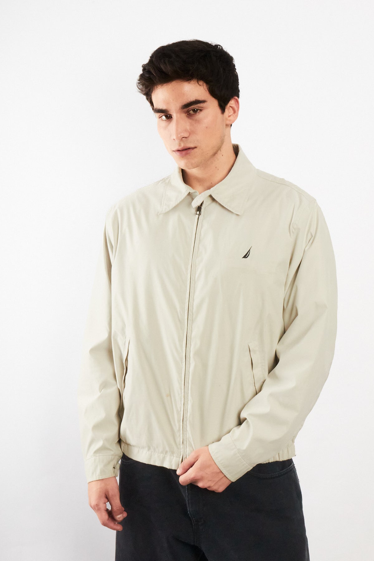 2000 Vintage Nautica Impermeable Bi-Swing Bone Harrington (M)