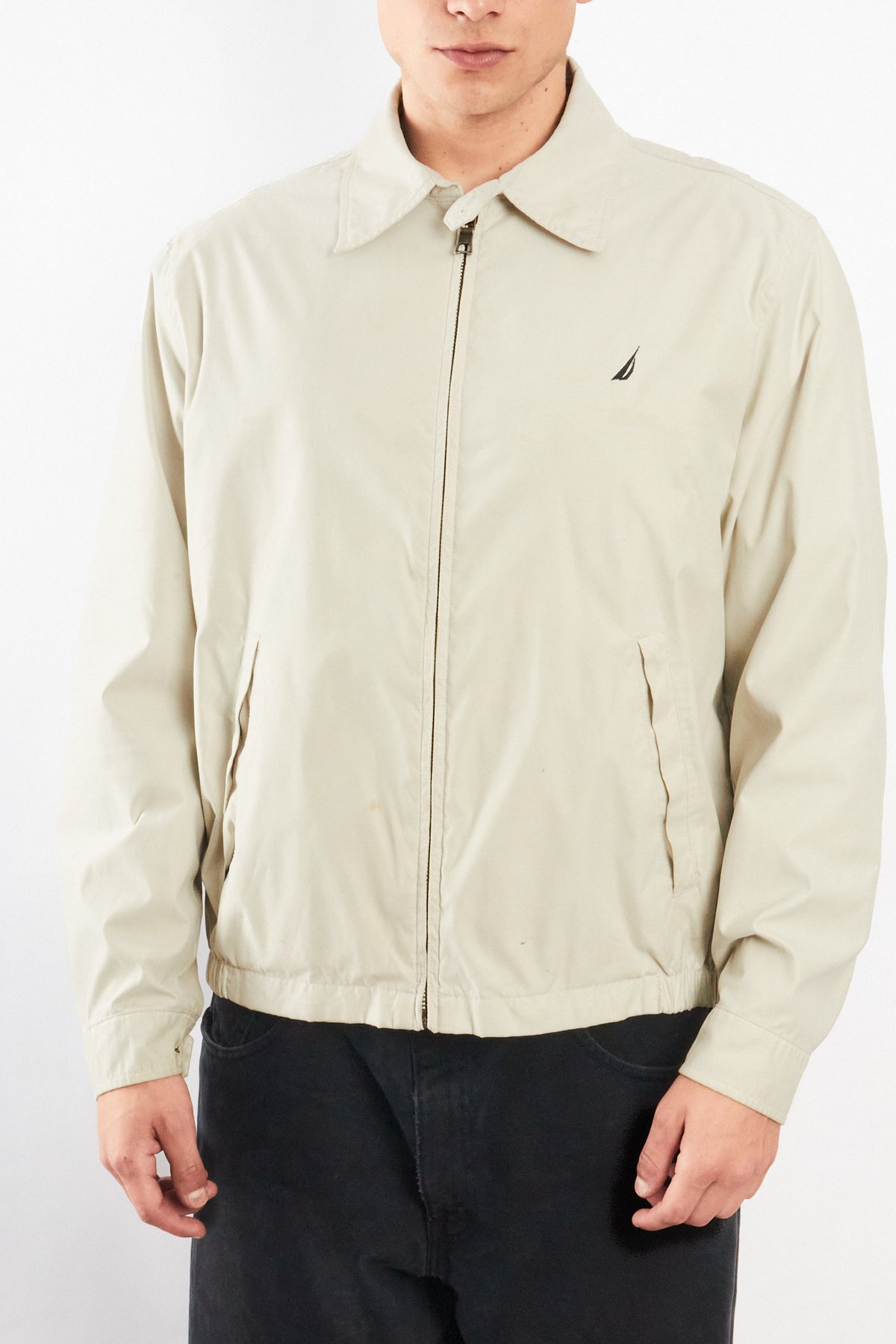 2000 Vintage Nautica Impermeable Bi-Swing Bone Harrington (M)