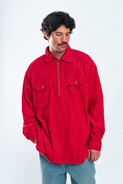 1990 Marlboro Corduroy Quarter Zip (XL)
